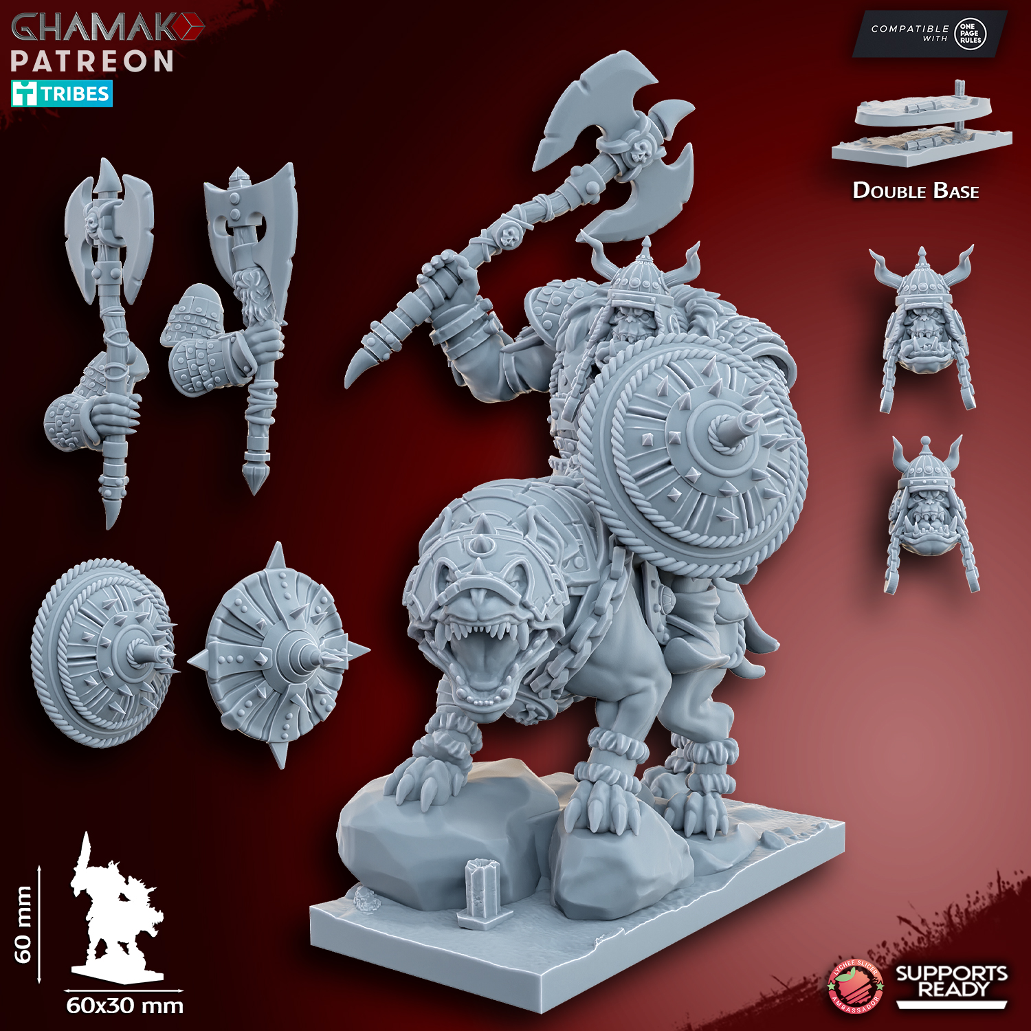 Grey Orc Warlord on warg